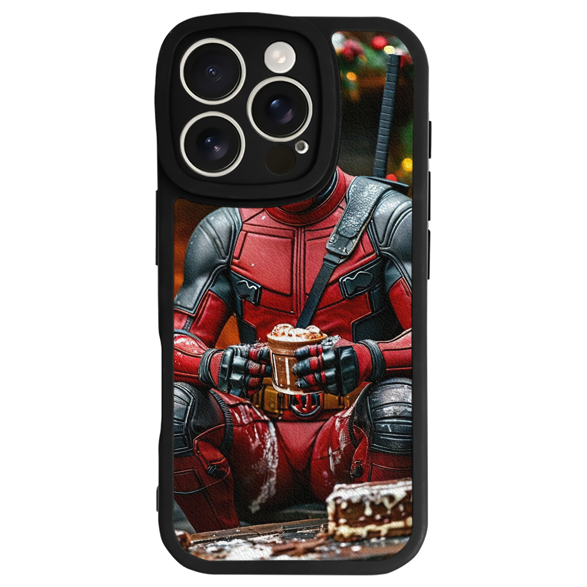 （画像用） Deadpool デッドプール 【iPhone 16シリーズ対応】シリコンスマホケース（レザー調） 材質：シリコン